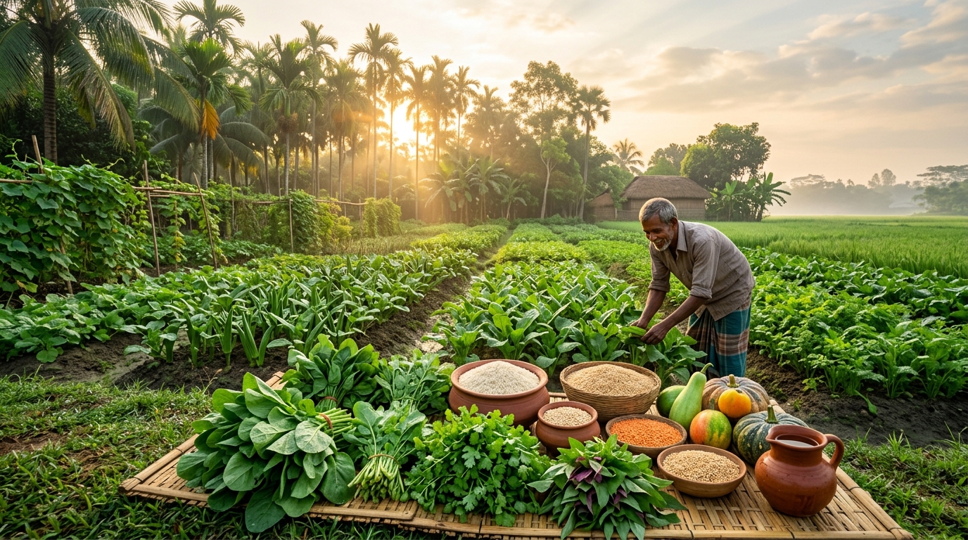 AYAT Organic Farmland Harvest in Bangladesh